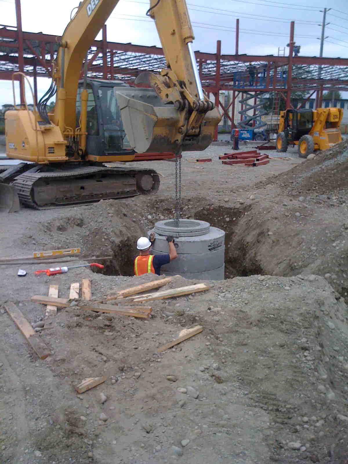 Install catch basin